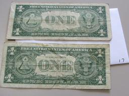 2 STAR $1 SILVER CERTIFICATES 1935-F 1957-A