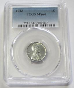 STEEL WHEAT CENT PCGS MS 64