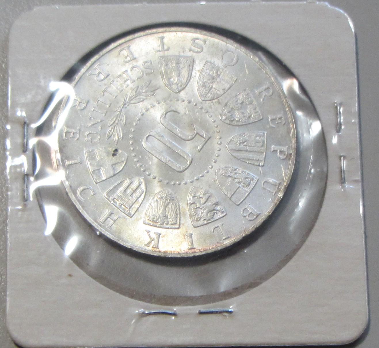 1964 SILVER AUSTRIA 50 SHILLINGS