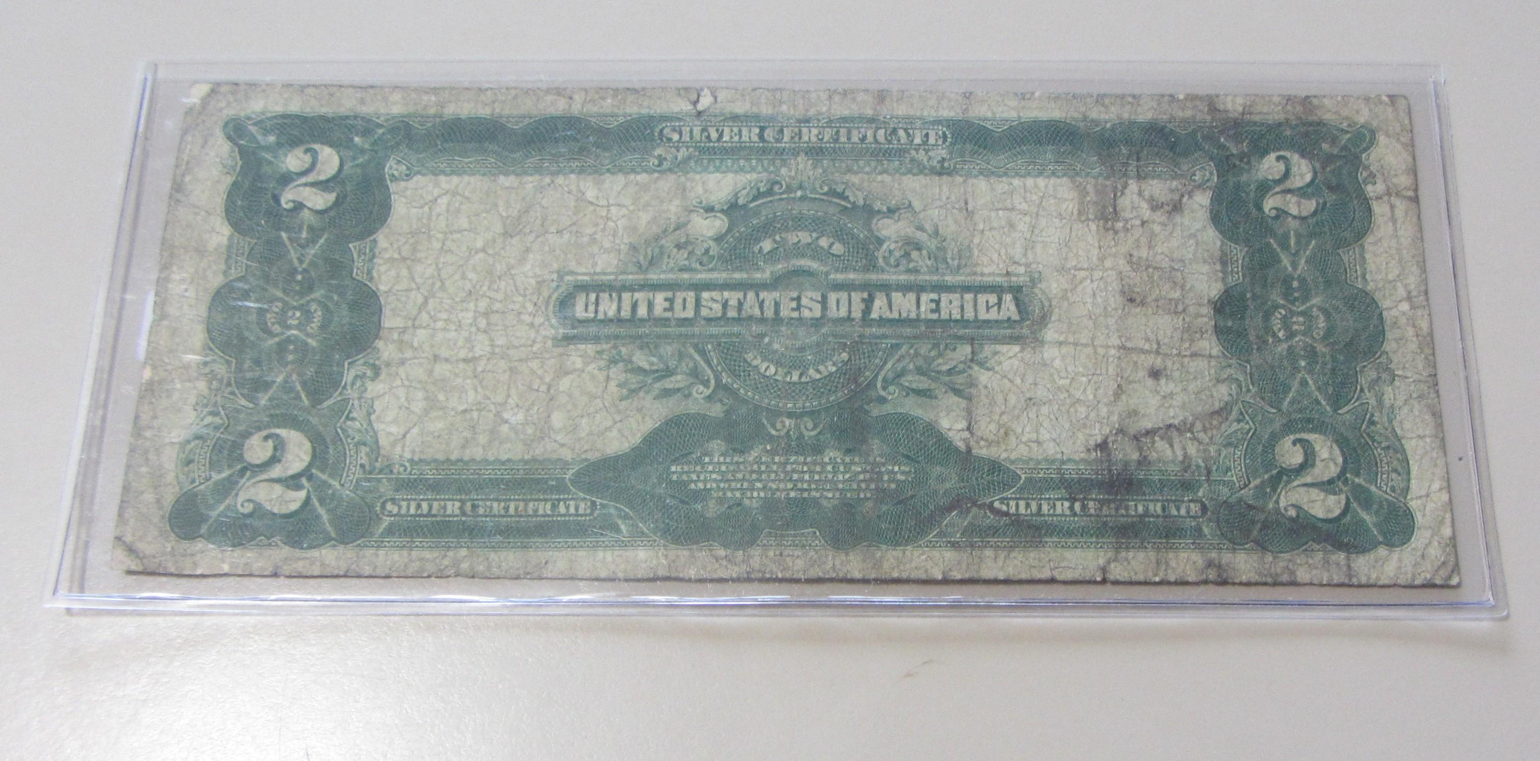 $2 1899 SILVER CERTIFICATE LARGE SIZE
