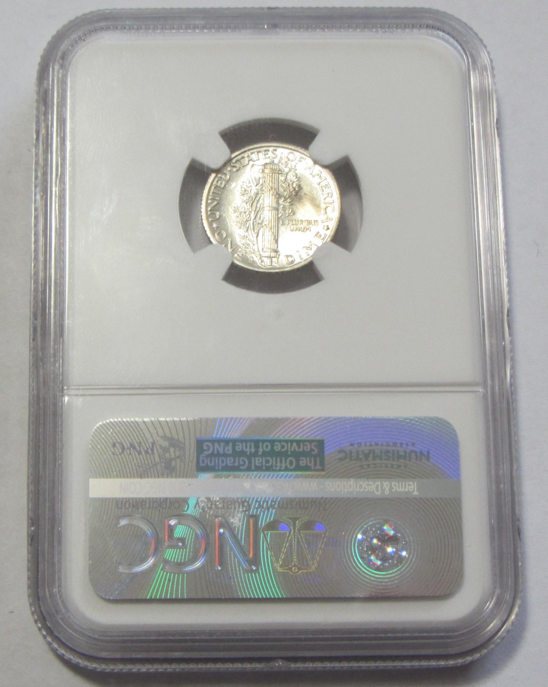 1938-S MERCURY DIME NGC 63 FB