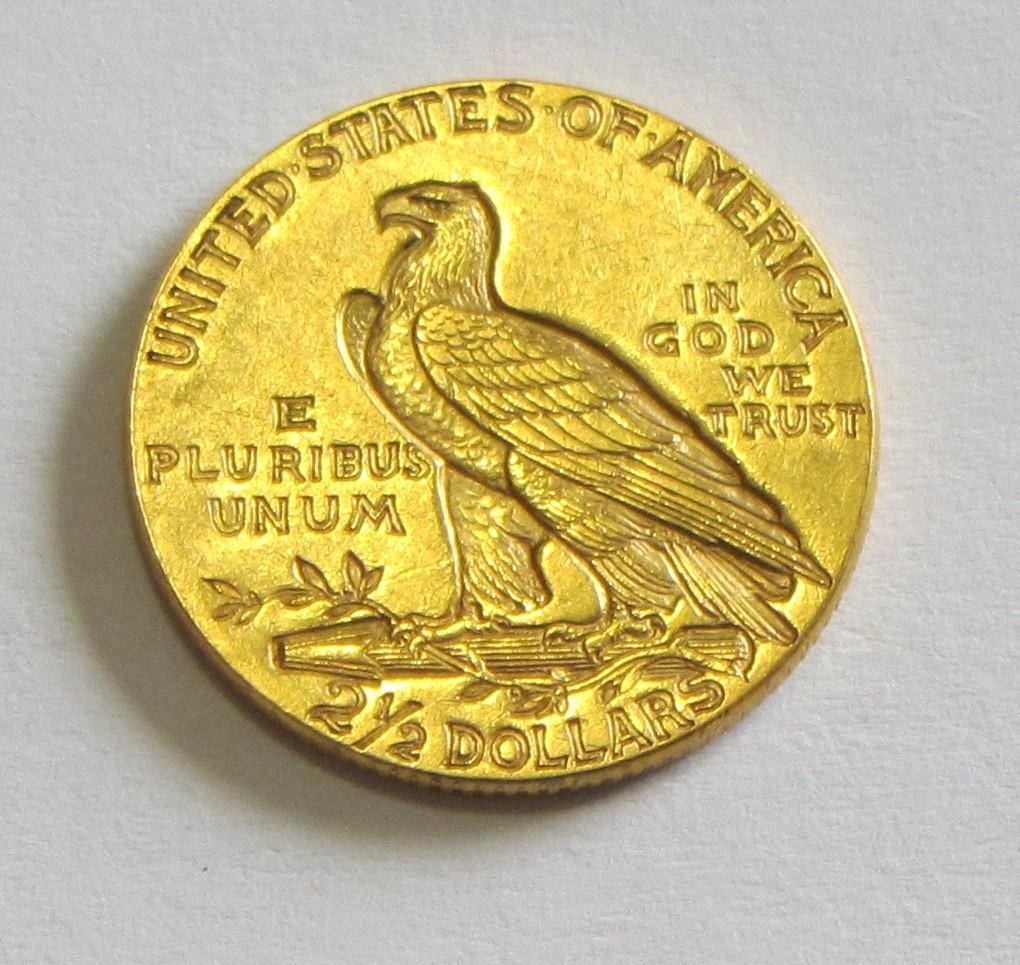 GOLD $2.5 GOLD QUARTER INDIAN 1928 HIGH GRADE