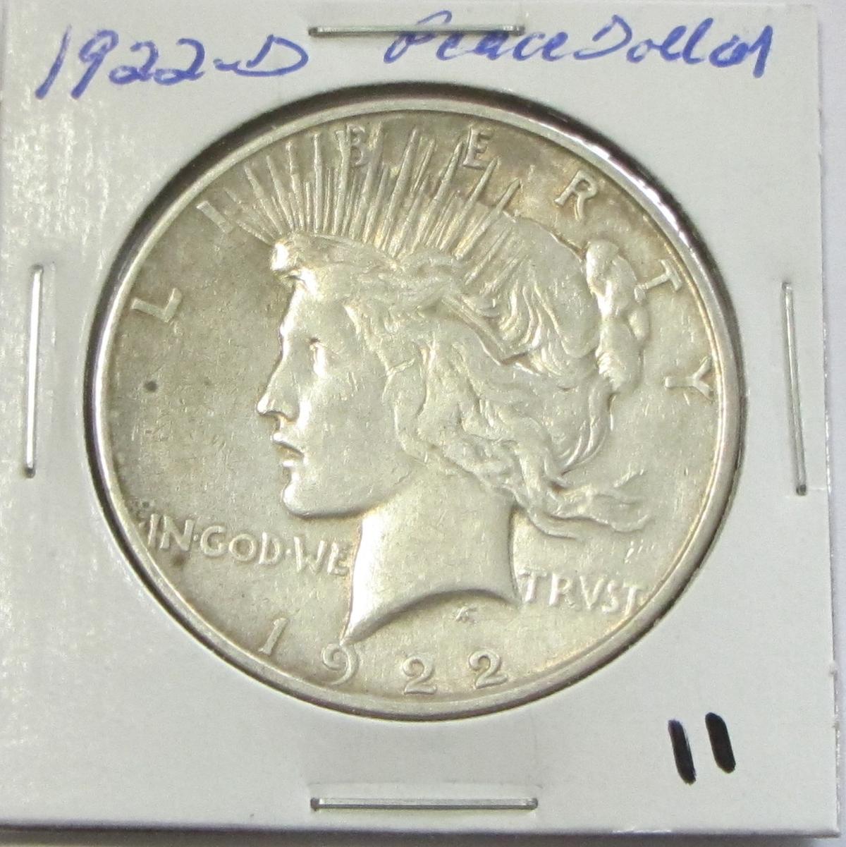 1922-D Peace Dollar