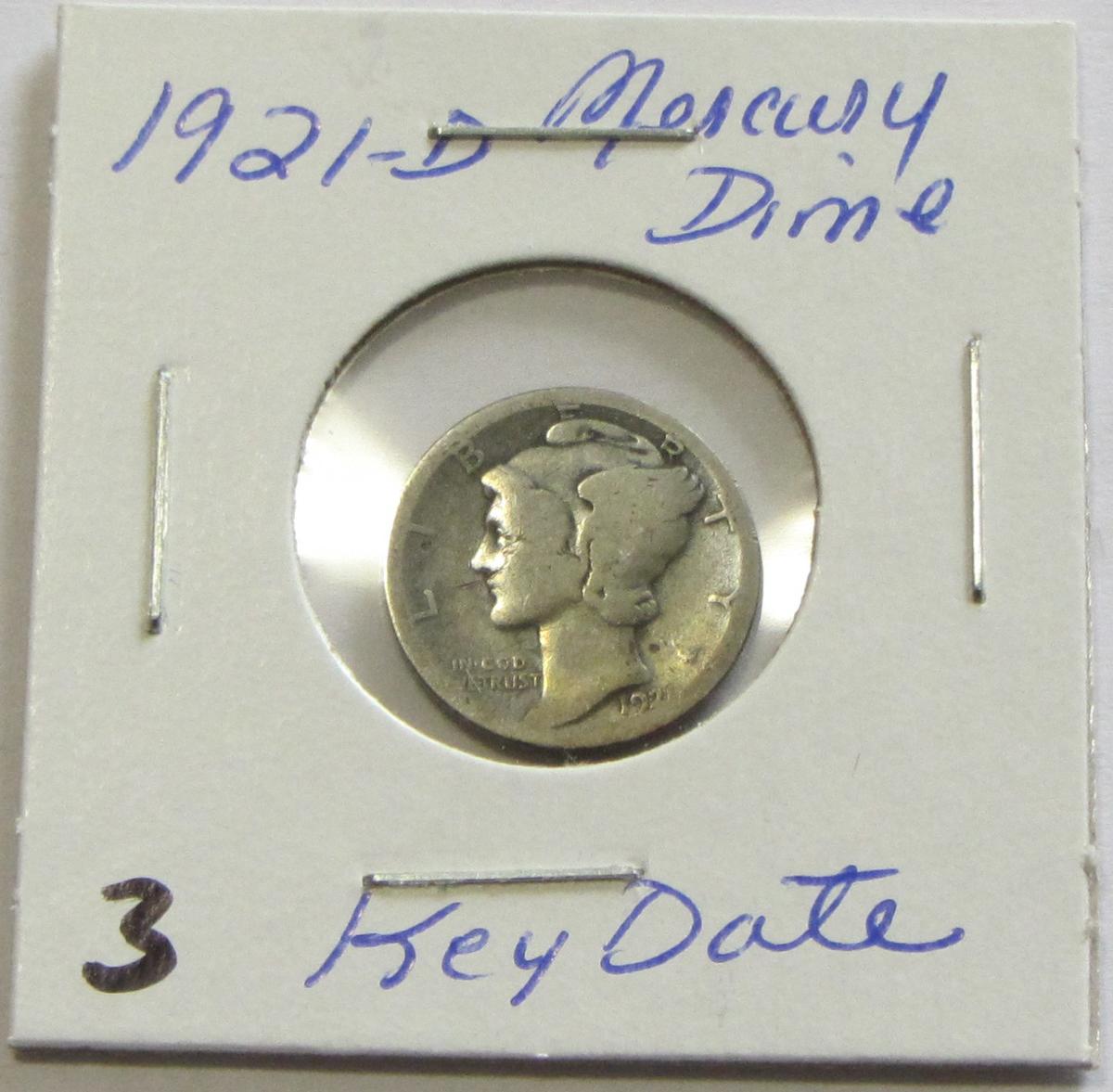 1921-D Mercury Dime - Key Date