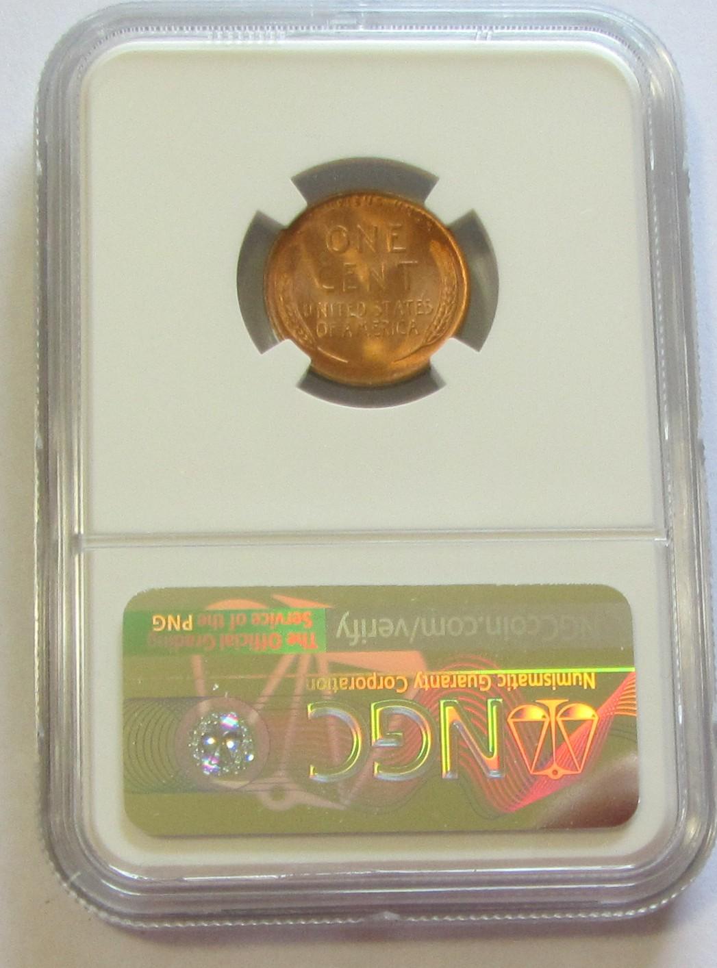 1946-S WHEAT CENT NGC GEM 66 RED