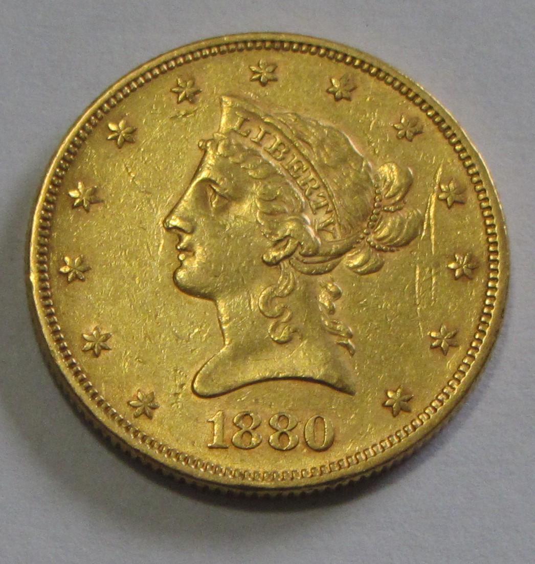 $10 GOLD EAGLE 1880
