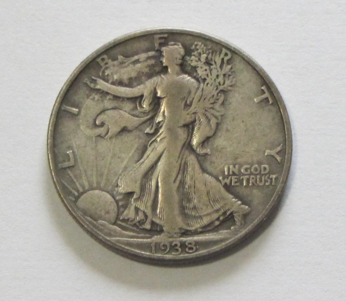 KEY DATE 1938-D WALKING LIBERTY HALF