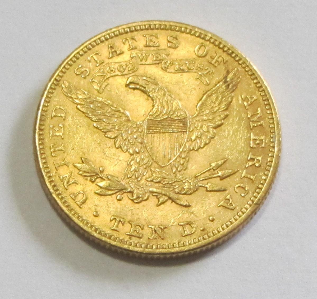 $10 1893 GOLD EAGLE HIGH GRADE