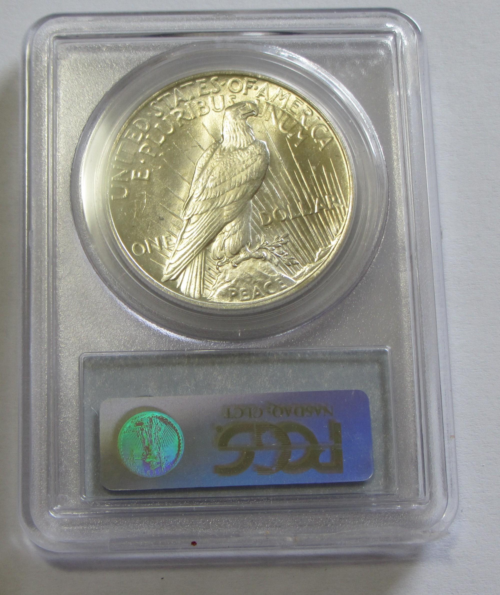 $1 1922 PEACE PCGS 62