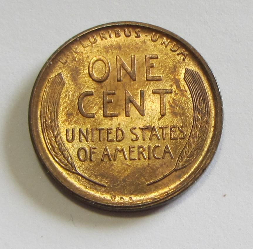 RED 1909 VDB WHEAT CENT UNCIRCULATED