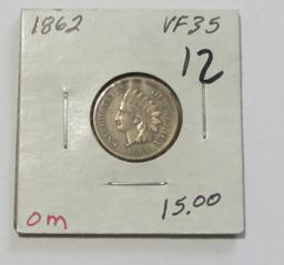 1862 INDIAN HEAD CENT FULL LIBERTY