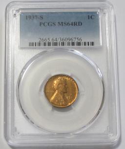 1937-S WHEAT CENT PCGS 64