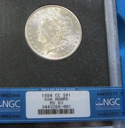 $1 1884 CC CARSON CITY MORGAN GSA NGC 63