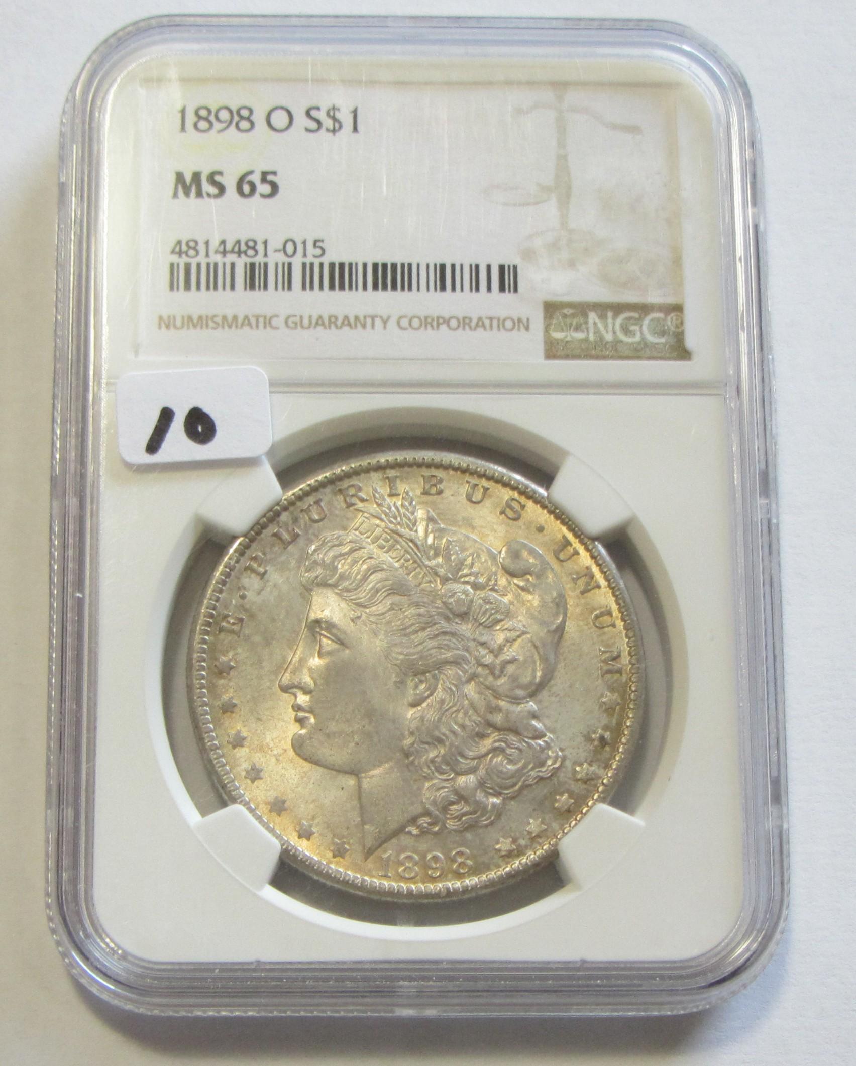 $1 1898-O MORGAN NGC MS 65 GEM