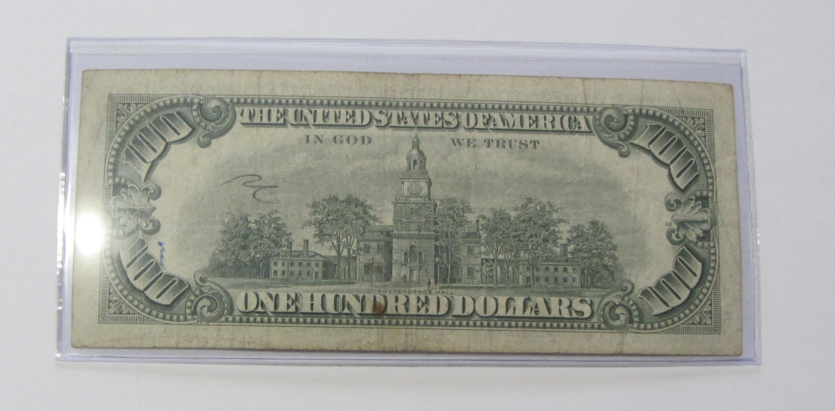 $100 FEDERAL RESERVE NOTE STAR 1969-A