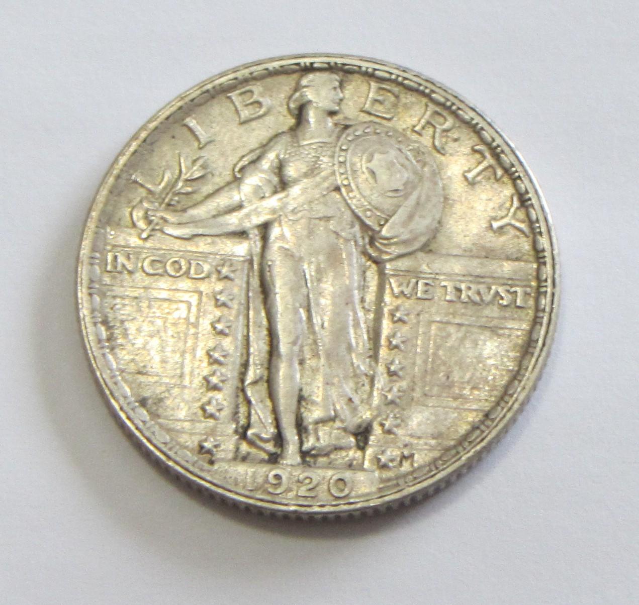 SOLID 1920 STANDING LIBERTY QUARTER MID GRADE