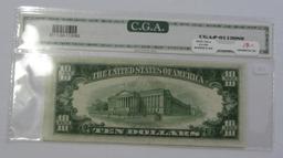 $10 1950-A FEDERAL RESERVE NOTE AMOST UNC