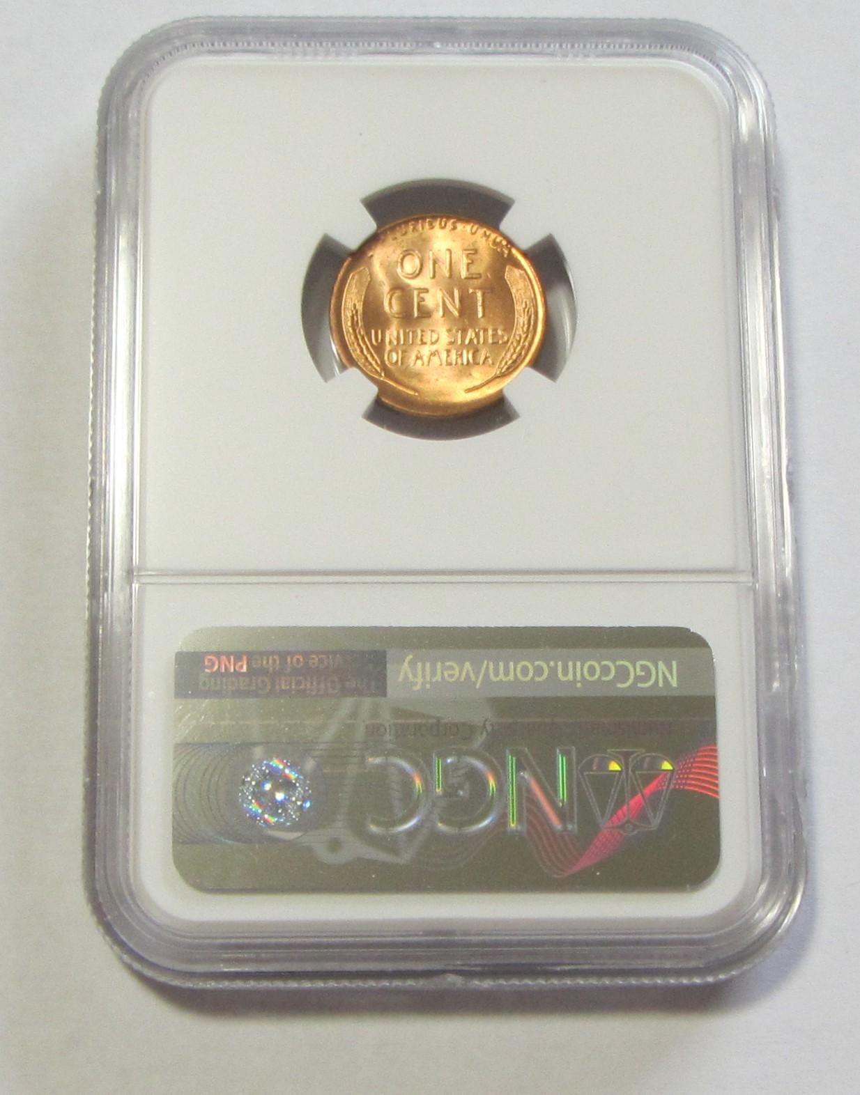 1942-D WHEAT CENT RED NGC 66