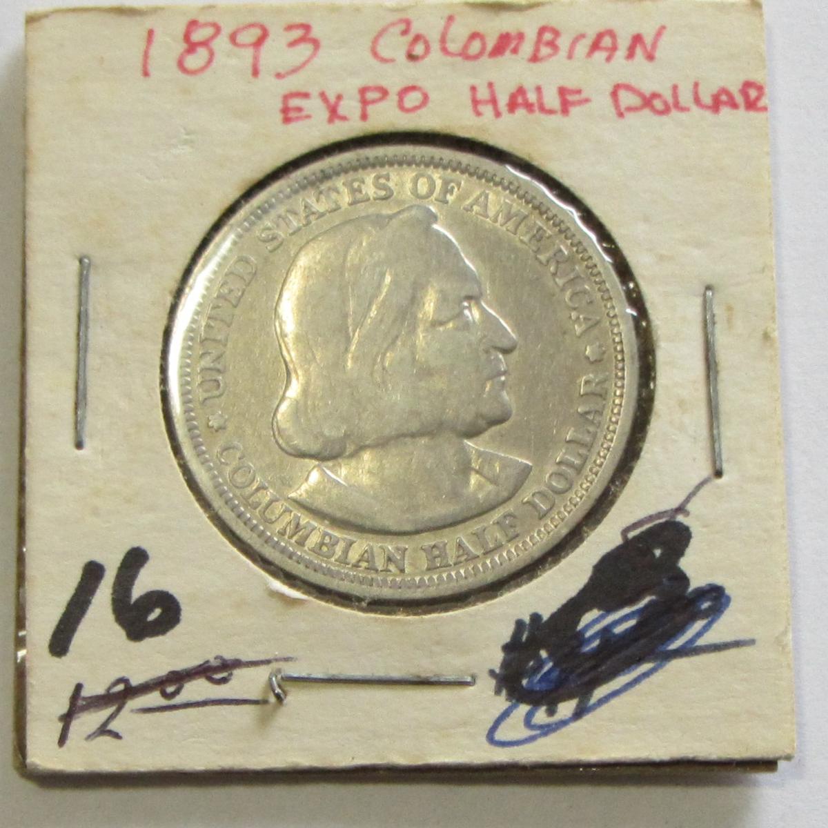 1893 COLUMBIAN EXPO SILVER HALF