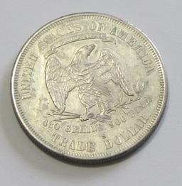 $1 1877-S HIGH GRADE TRADE SILVER DOLLAR AU IF NOT BU