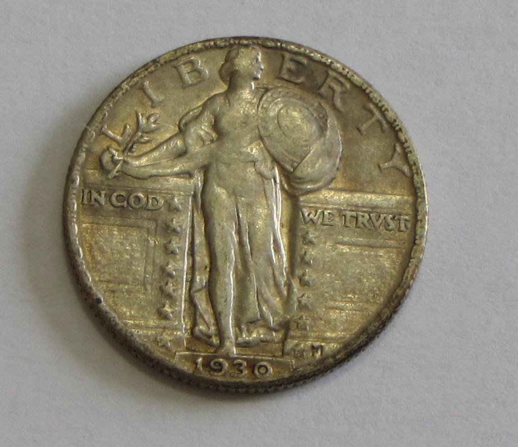 1930 STANDING LIBERTY QUARTER UPPER MID GRADE