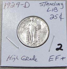 HIGH GRADE 1929 D STANDING LIBERTY QUARTER