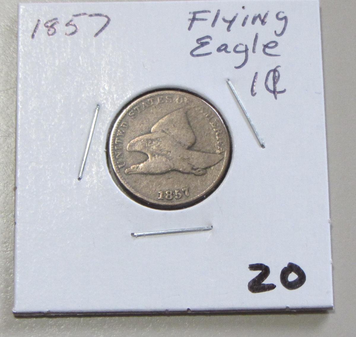 1857 FLYING EAGLE CENT