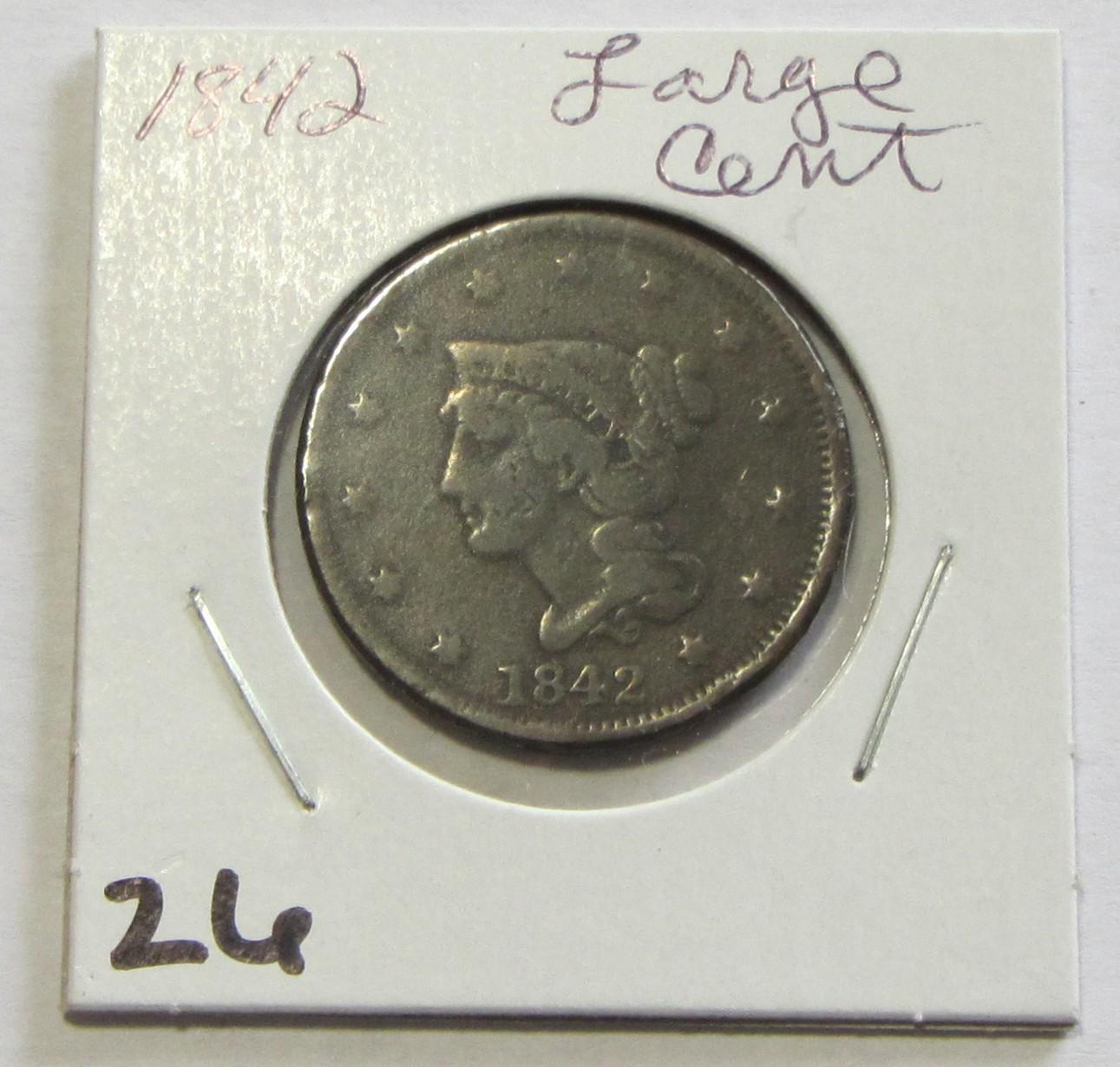 1842 LARGE CENT