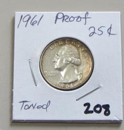 1961 PROOF SILVER QUARTER