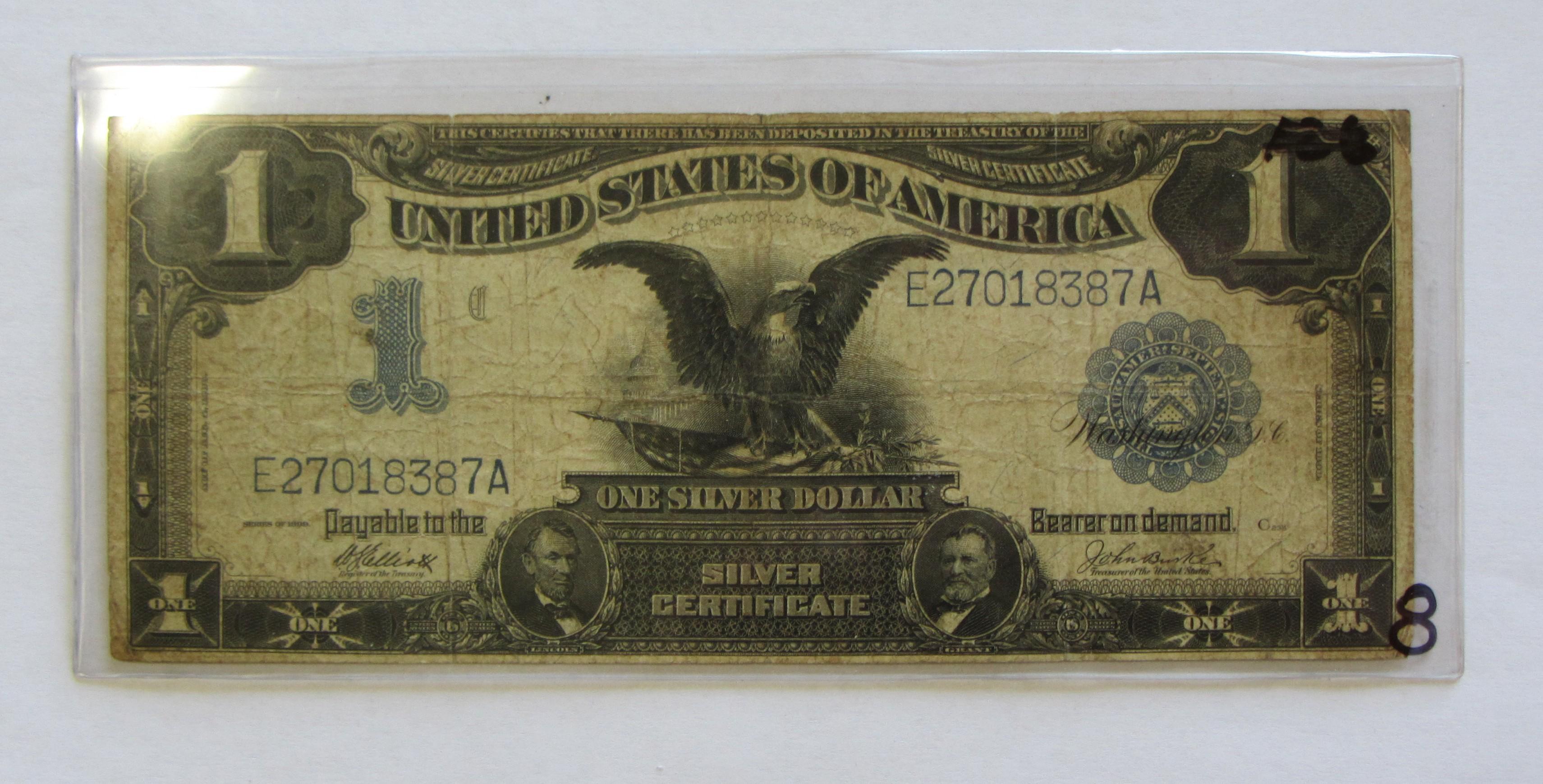 $1 BLACK EAGLE SILVER CERTIFICATE 1899