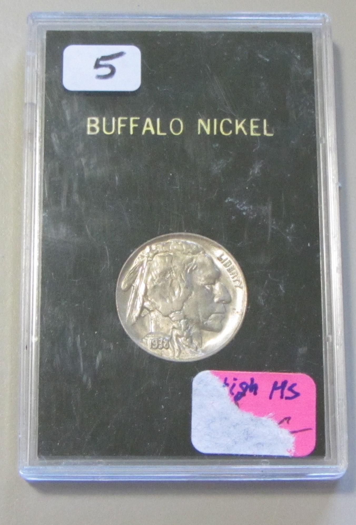 BU 1938-D BUFFALO NICKEL