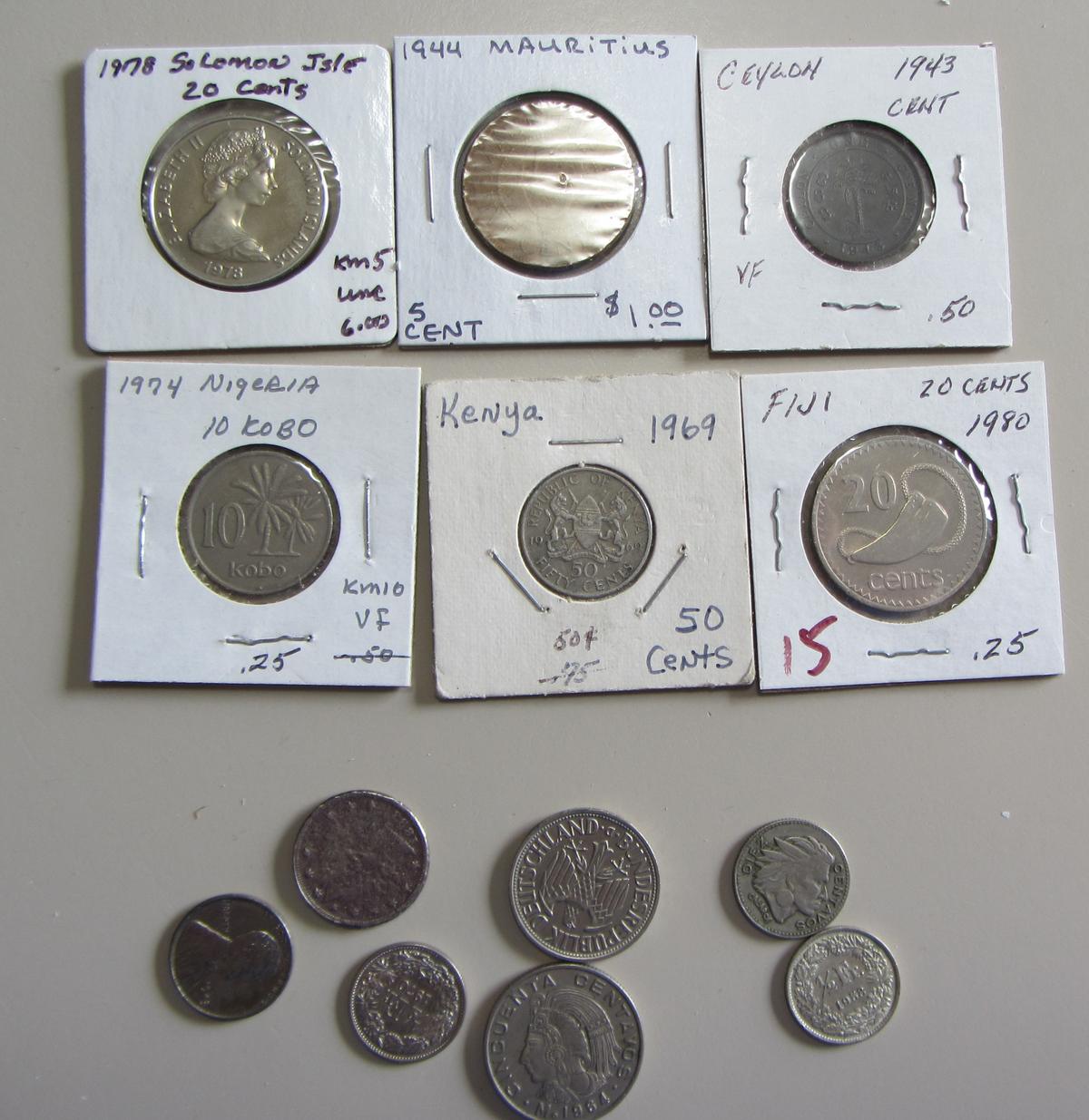 SET OF WORLD FOREIGN COINS