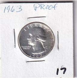 1963 SILVER PROOF QUARTER