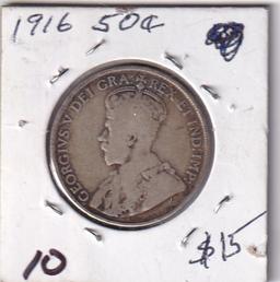 1916 CANADA HALF DOLLAR