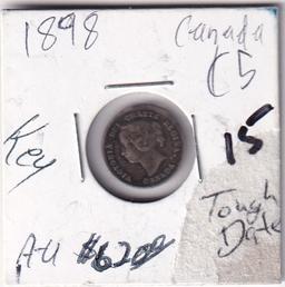 1898 SILVER TOUGH DATE CANADA NICKEL