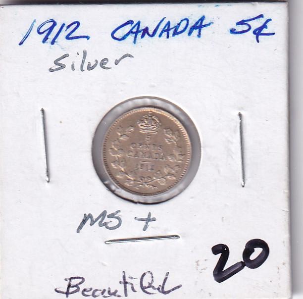 1912 SILVER CANADA NICKEL