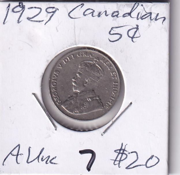 1929 CANADA NICKEL