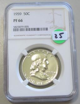 1959 PROOF FRANKLIN NGC 66