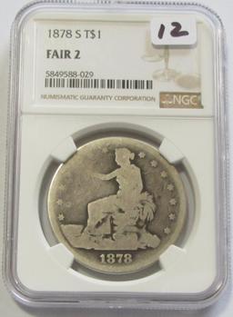 $1 1878-S TRADE DOLLAR NGC 2 LOW BALL REGISTRY SET