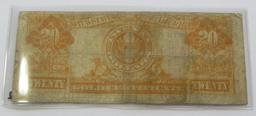 $20 GOLD CERTIFICATE 1922 HIGHLY COLLECTED