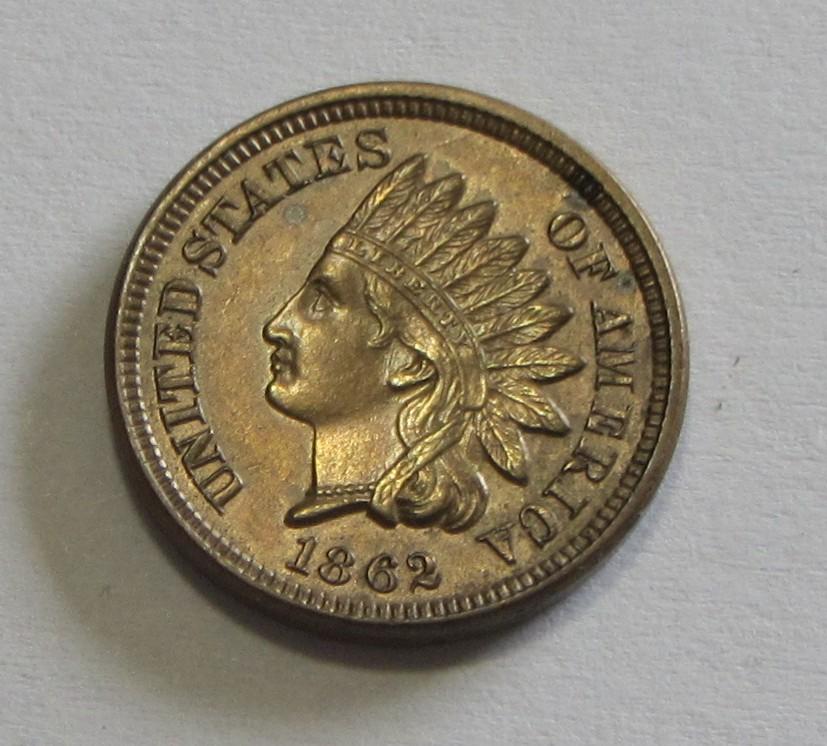 STUNNING 1862 INDIAN HEAD CENT GREAT STRIKE