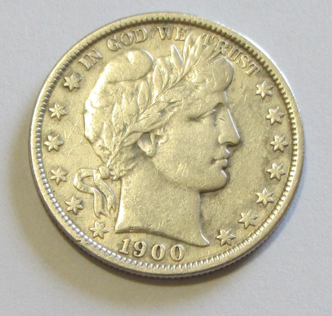 1900 BARBER HALF DOLLAR SOLID UPPER MID GRADE