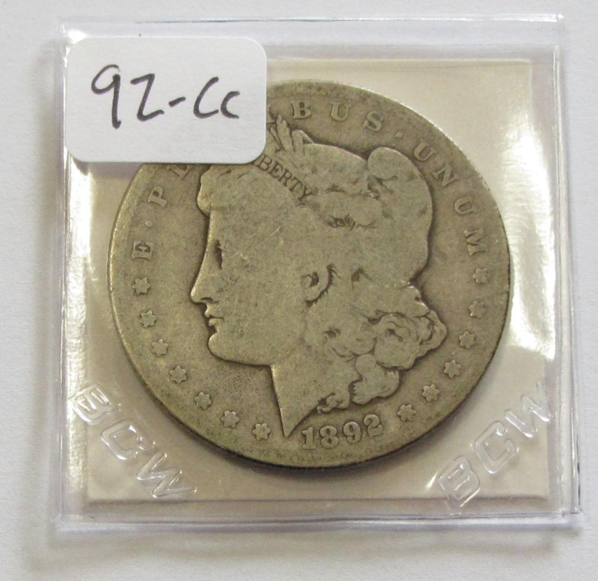 $1 1892-CC CARSON CITY MORGAN