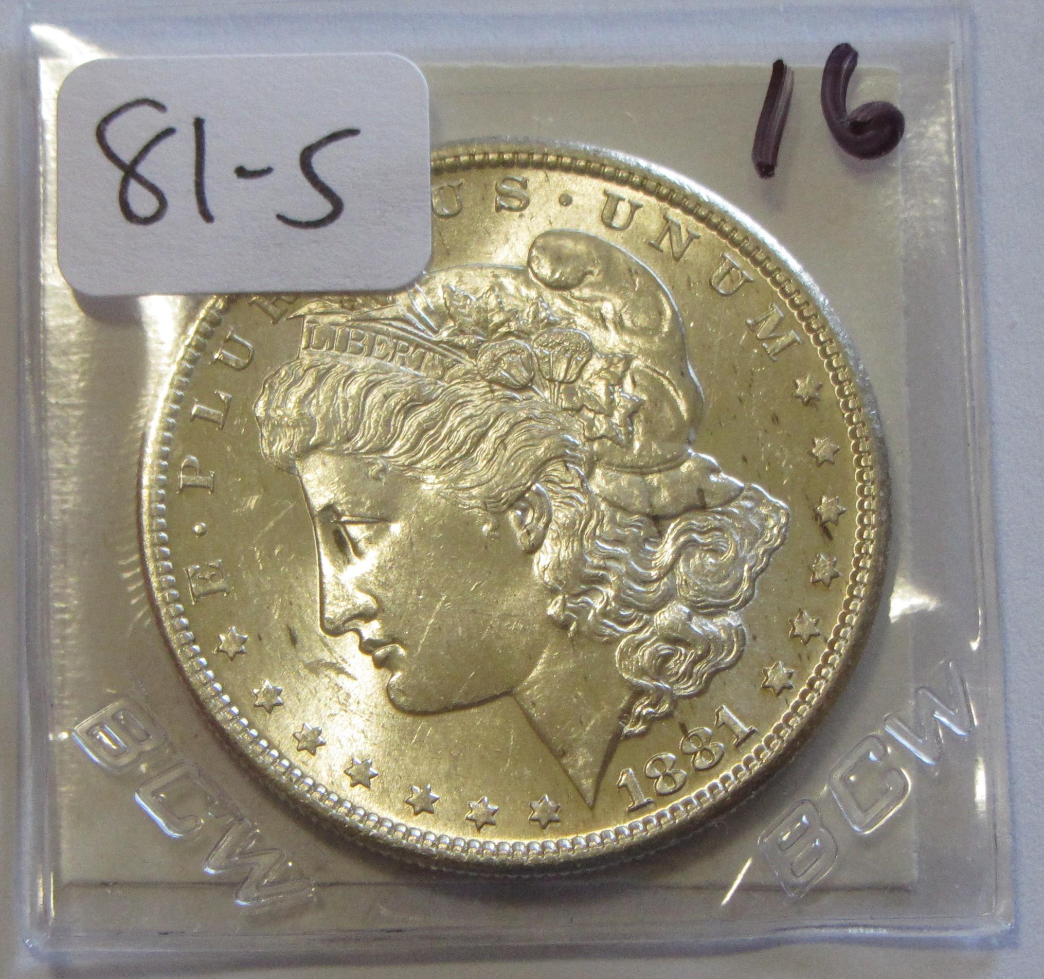 $1 1881-S BRILLIANT UNCIRCULATED MORGAN