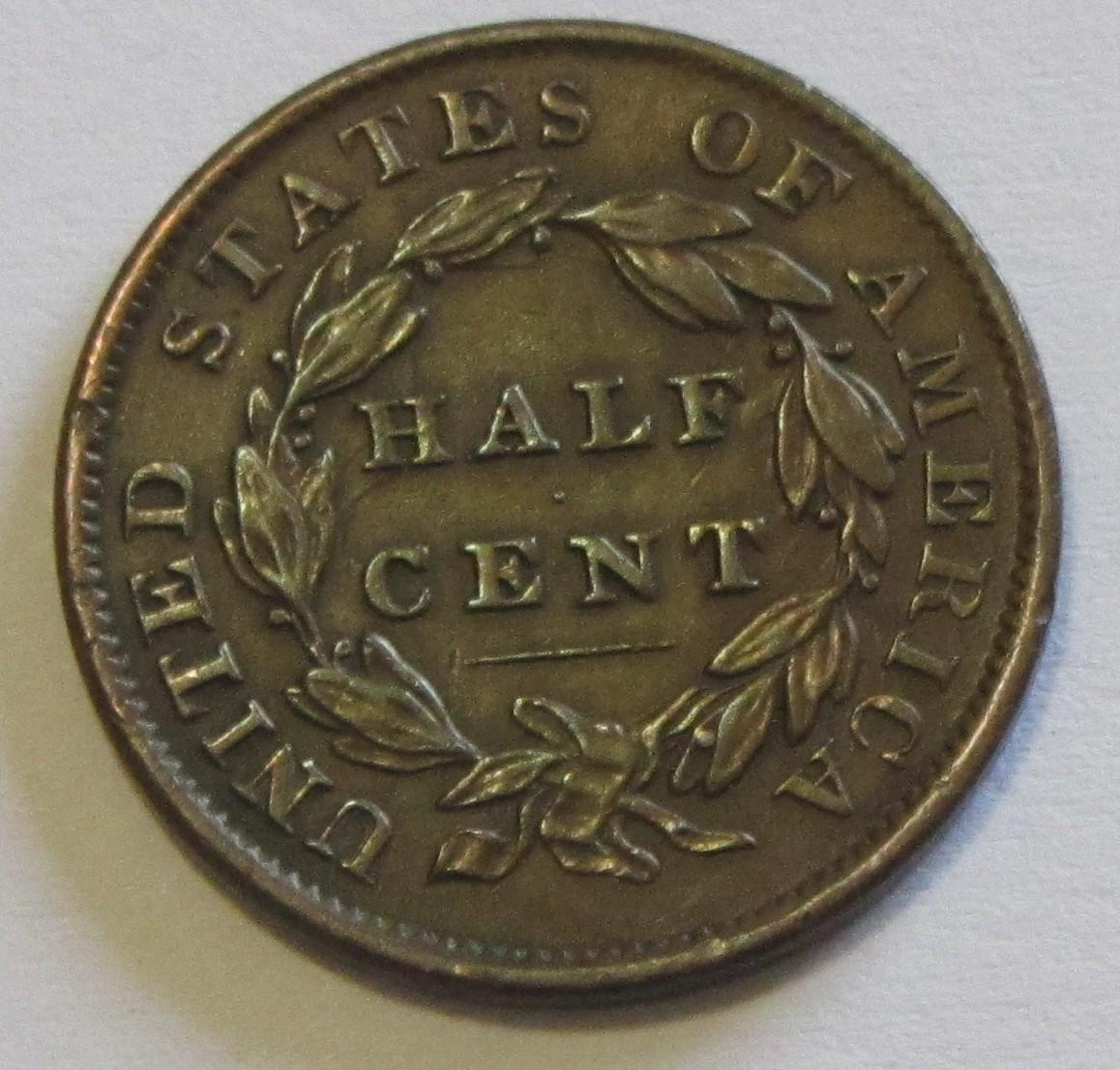 1834 CLASSIC HEAD HALF CENT HIGH GRADE