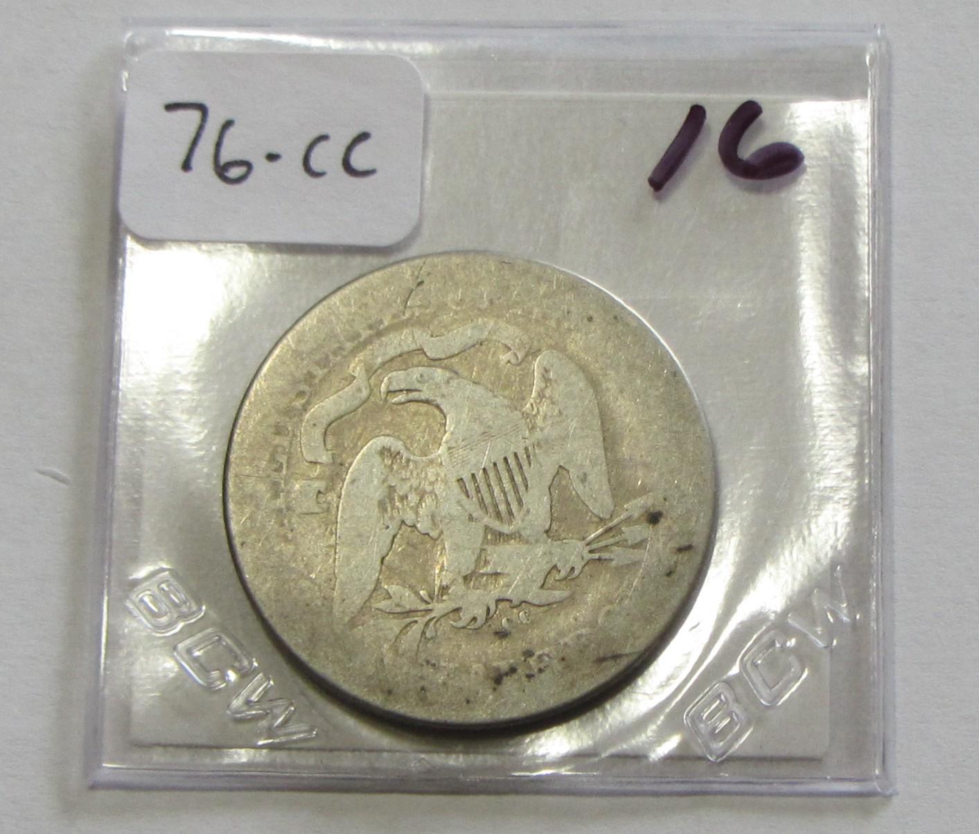 1876-CC CARSON CITY SEATED HALF