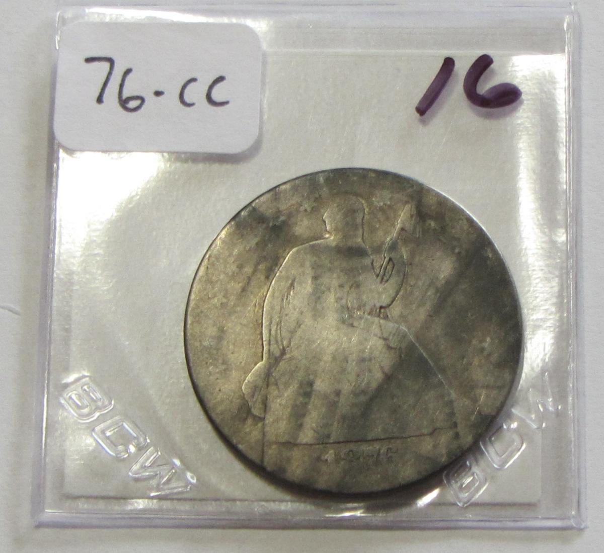 1876-CC CARSON CITY SEATED HALF