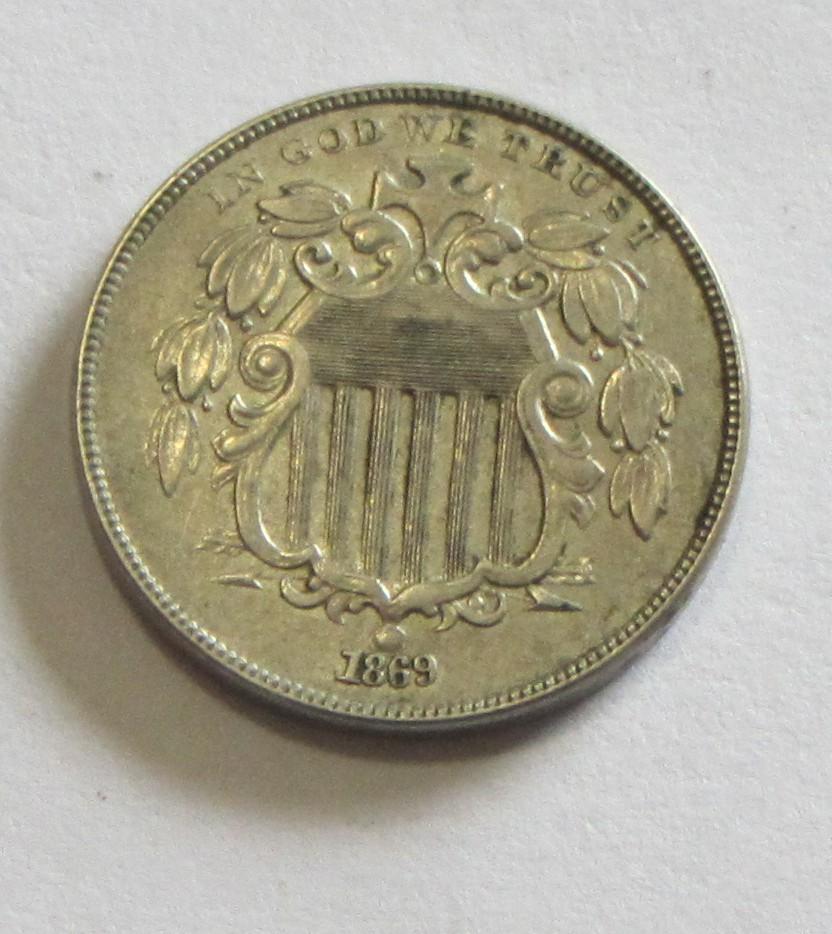 1869 SHIELD NICKEL