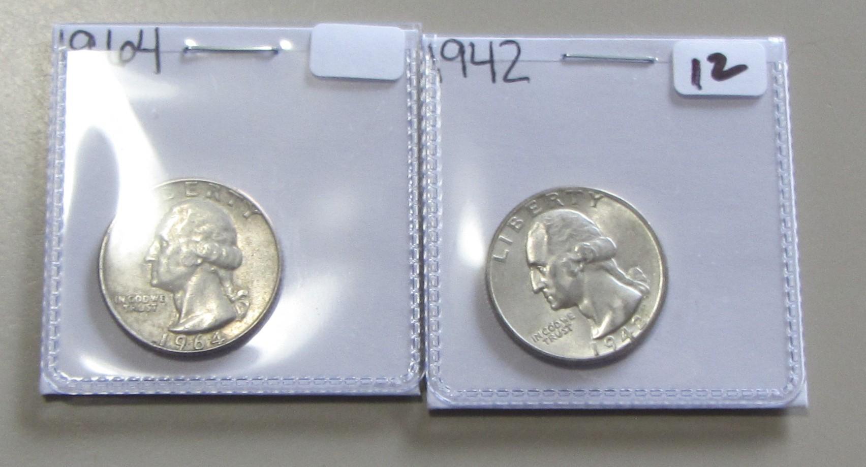 2 SILVER QUARTERS