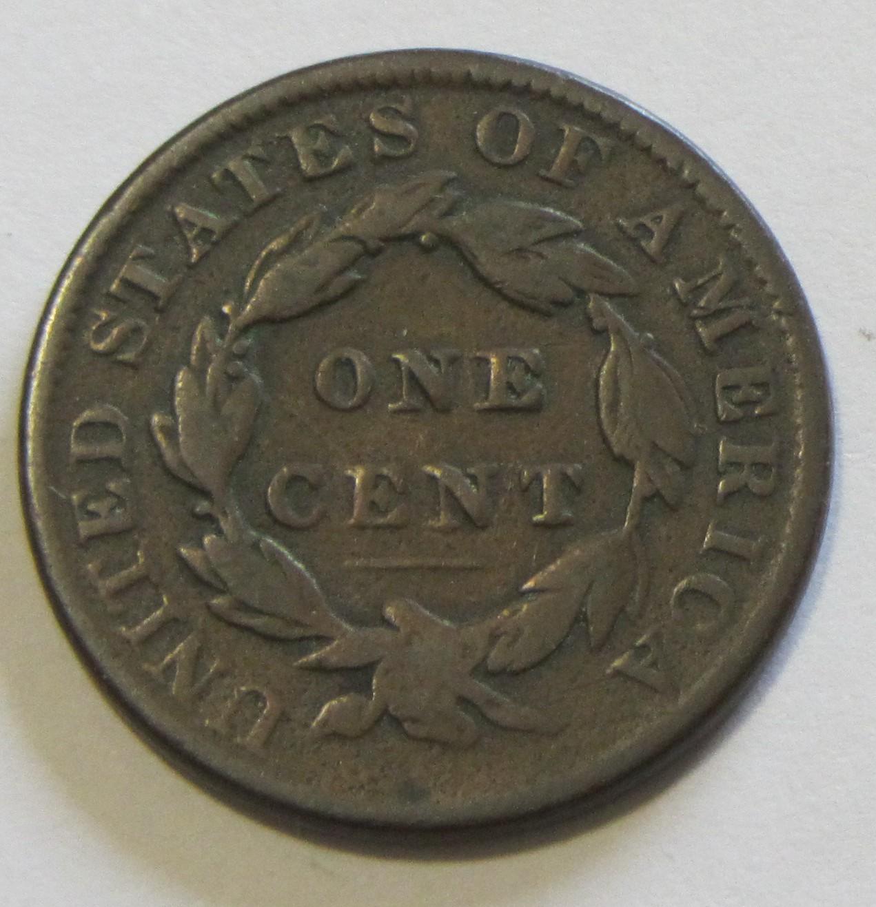 1834 LARGE CENT